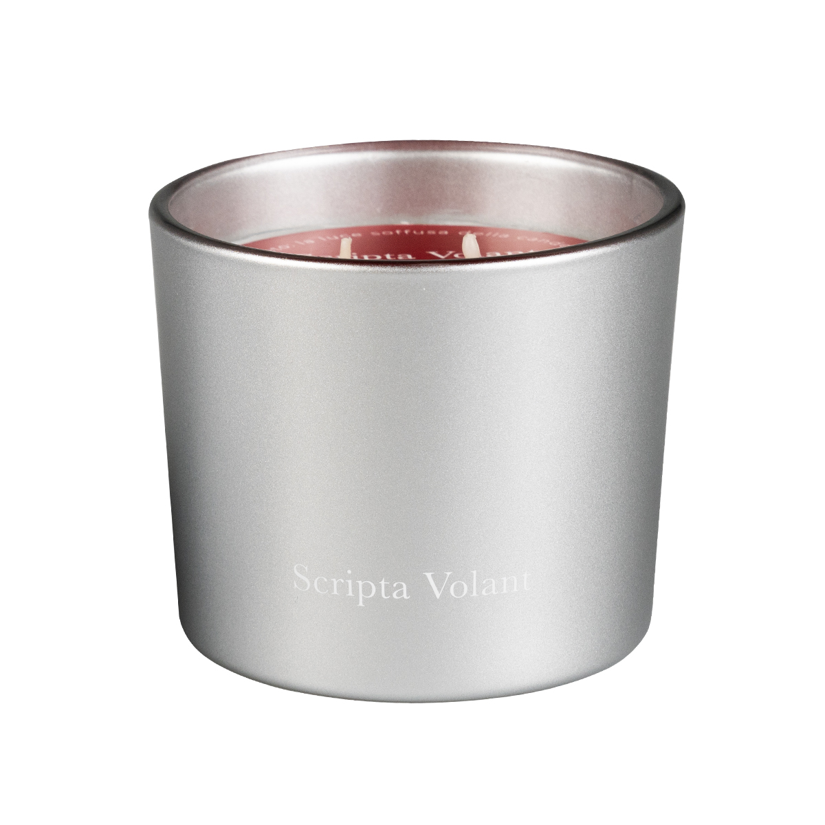 SILVER “White Musk” scented candle with secret message - Scripta Volant