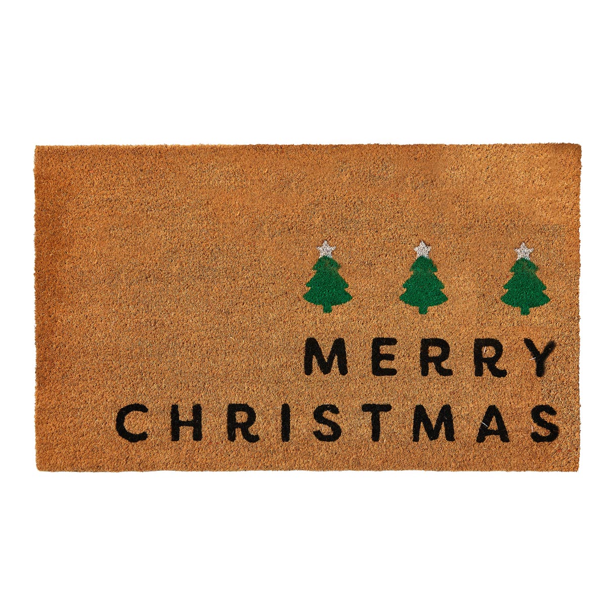 Coconut fiber doormat with “Merry Christmas” design • 45 x 75 cm - Welcoco