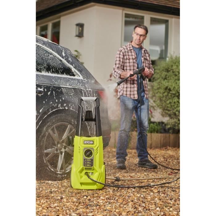 High pressure cleaner 1600 W 120 bar - 420 L - Flexible 5 m - integrated 0.9 L detergent tank - Vario Lance - Turbo Lance