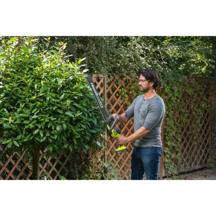 LINEA 18V hedge trimmer - in-line design - 50 cm blades - 24 mm distance - 1 lithium battery+ 18V 2.0 Ah and 1 battery charger 1.5 A