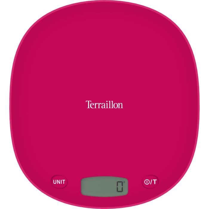 Electronic kitchen scale - TERRAILLON - Macaron One Cherry - Capacity 3 kg - Graduation 1 g - Liquid conversion