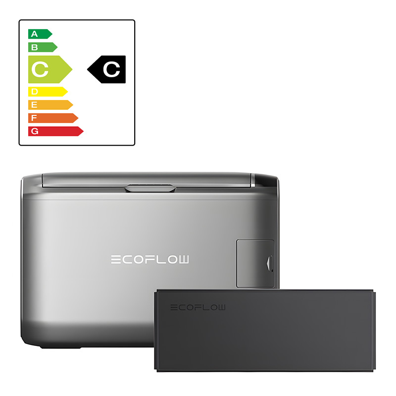 Set: Frigorifero Portatile EcoFlow Glacier 45L + Batteria 298Wh - Ideale per Campeggio, Viaggi e Outdoor