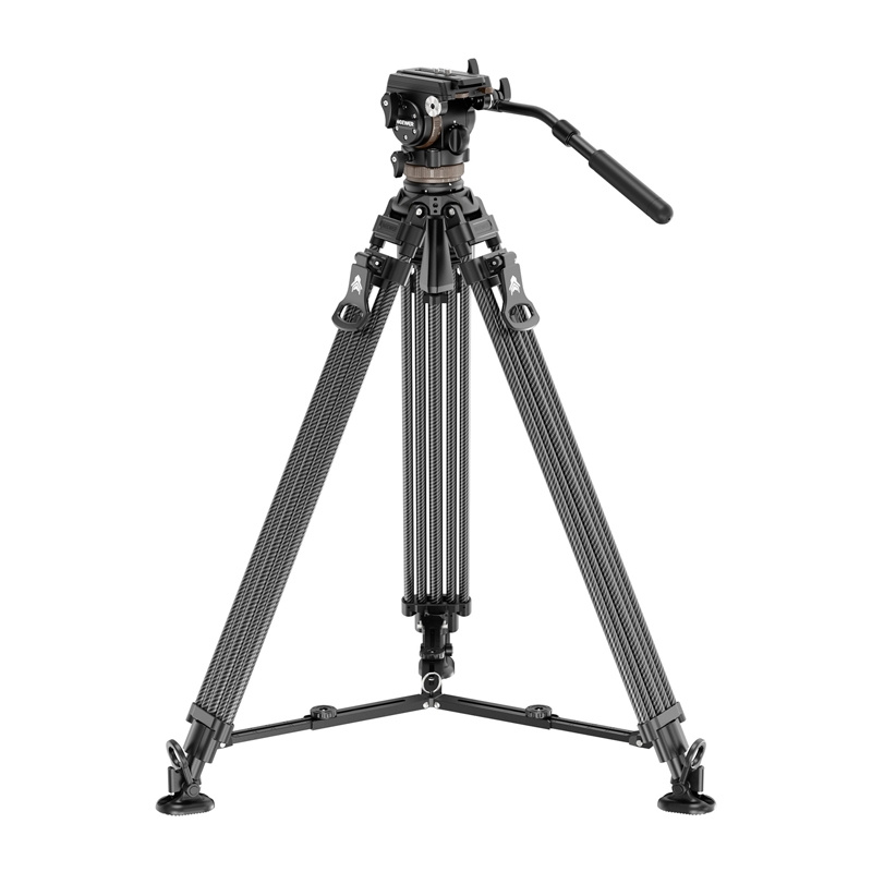 Neewer LL55 Carbon Fiber Video Tripod with Fluid Head and Quick Release Lock