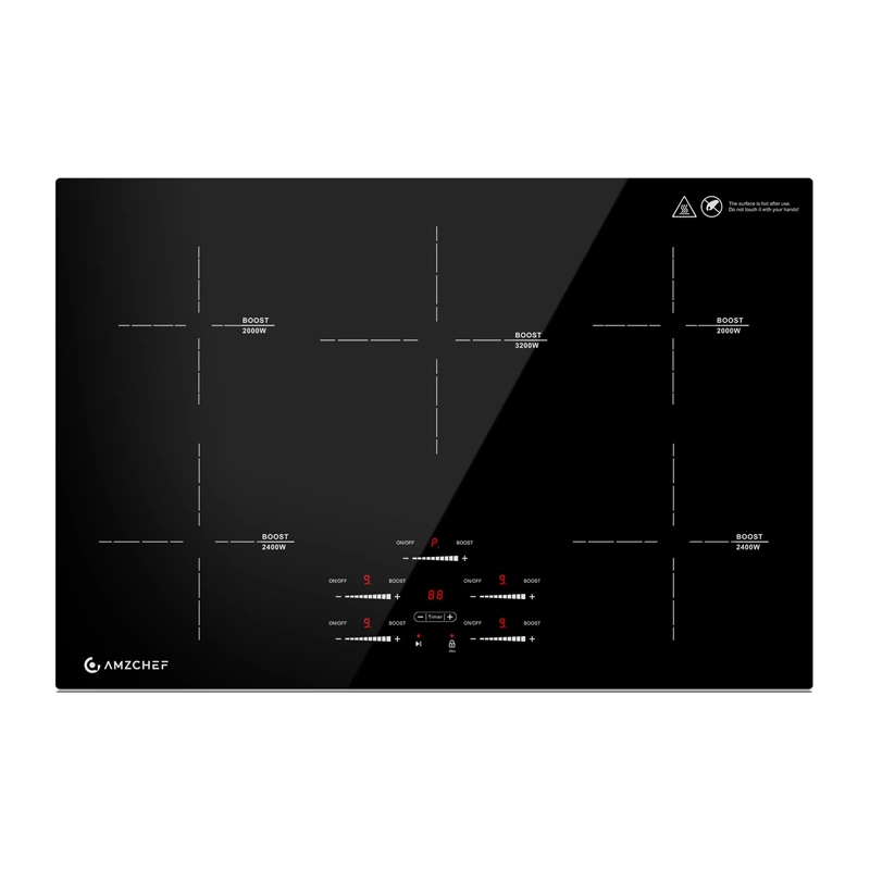 Piano cottura a induzione AMZCHEF 5 zone CE-FS-I95S-GFFDD0