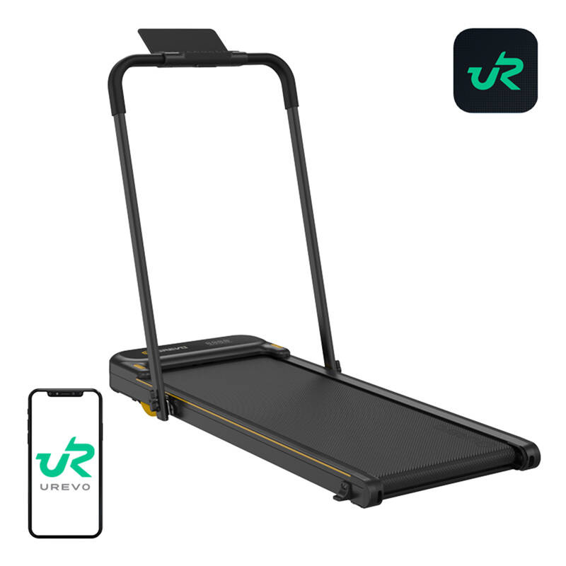 UREVO Strol 2E Smart 2-in-1 Electric Treadmill (Black) - Ideal for Home and Office
