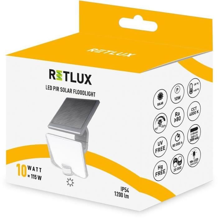 Faretto LED con sensore di movimento - RETLUX - RSL 258