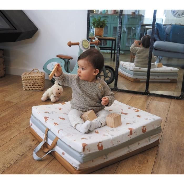 Malin Tineo Little Farmer - multifunzione 3 in 1 e tappeti scalabili - giocate o tappeto di risveglio - 120x120 cm