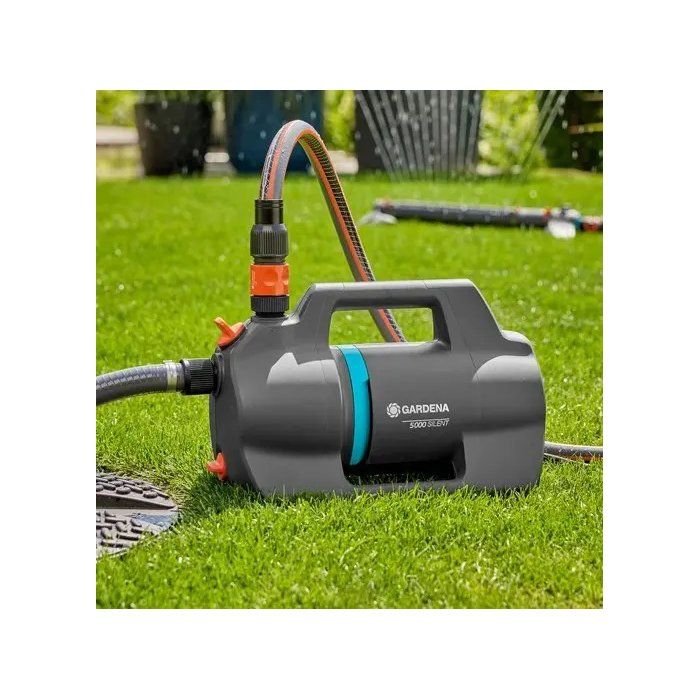 Kit pompa per irrigazione di superficie silenziosa GARDENA 5000 - Con dispositivo di aspirazione - Silenziosa - Alte prestazioni