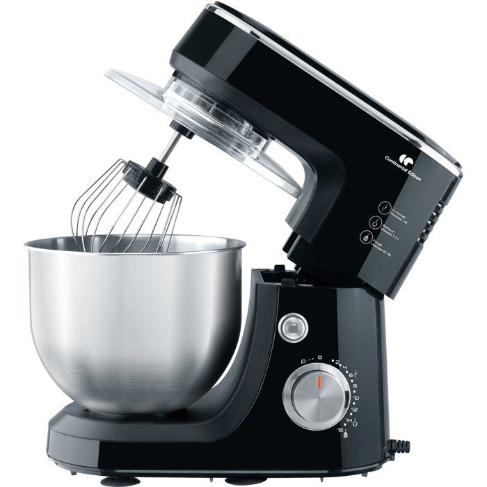 Impastatrice planetaria - CONTINENTAL EDISON - CERP800B2 - 800 W - 4,3 L - 10 velocit� + funzione a impulsi - Nera