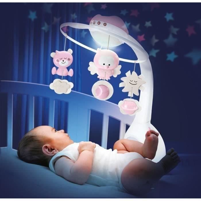 Giostrina musicale e proiettore - INFANTINO - Sweet Night 3 in 1 - Rosa