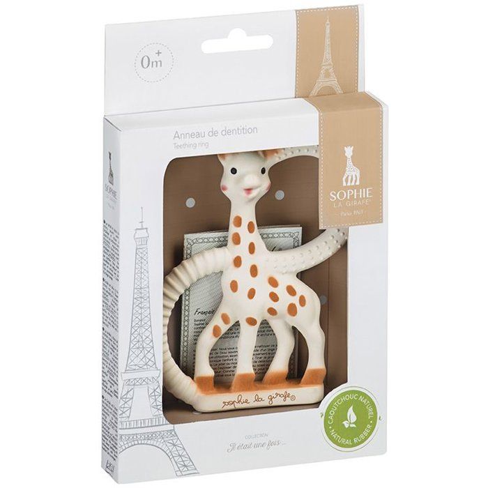 Anello da dentizione - Sophie la giraffa - Molto morbido - Gomma naturale