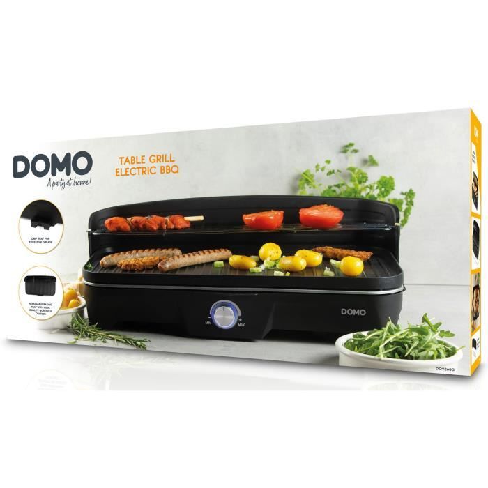 Griglia da tavolo - BBQ elettrico - DOMO - DO9260G - 2200W