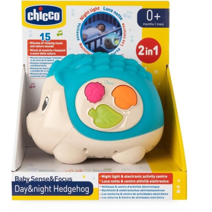 Giocattolo sensoriale a forma di riccio/luce notturna - CHICCO - Giorno e Notte - Blu - Dalla nascita