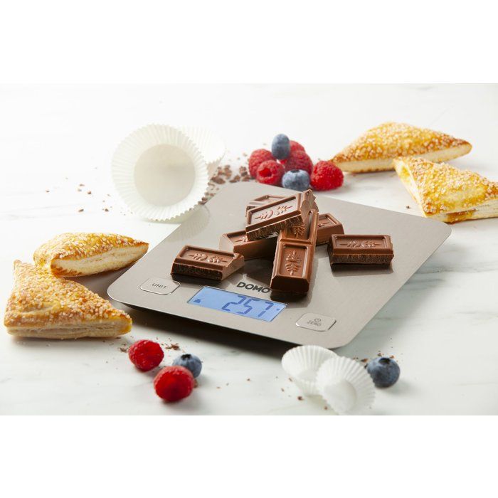DOMO DO9239W - Bilancia culinaria elettronica - Tara - Auto stop - Fino a 1 grammo - Piatto di pesata in acciaio inox
