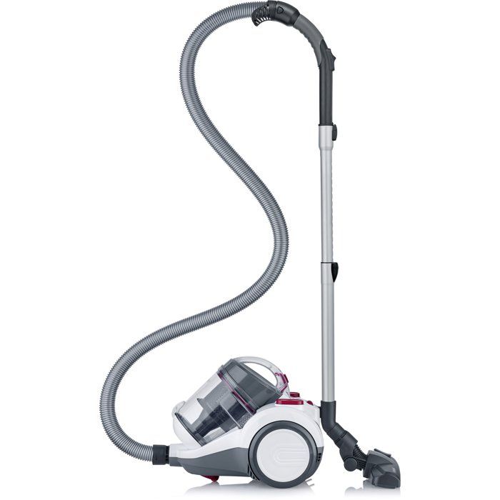 Aspirapolvere ciclonico a traino senza sacco - SEVERIN CY7088 - 750 W - 79 dB - 2 L - Bianco/Rosso