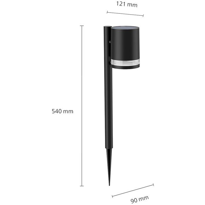 Lampada a paletto da palo - PHILIPS - Fyce - Nera