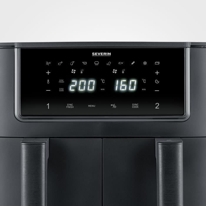 Friggitrice ad aria SEVERIN FR2463 - Capacit� 8 l - Doppia vasca - 10 programmi - 2600 W