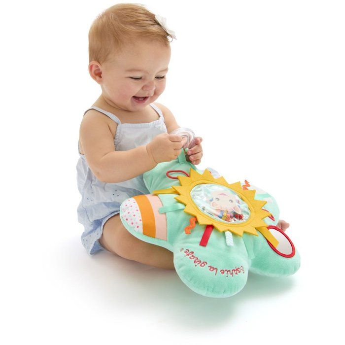 Cuscino attivit� Sophie la giraffa - Sole - Attivit� sensoriali - Specchio - Texture e perline