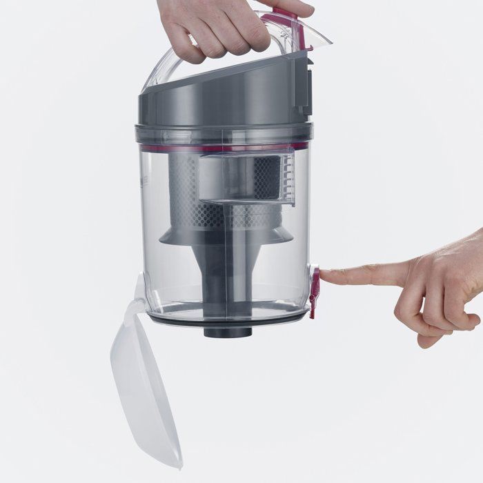 Aspirapolvere ciclonico a traino senza sacco - SEVERIN CY7088 - 750 W - 79 dB - 2 L - Bianco/Rosso