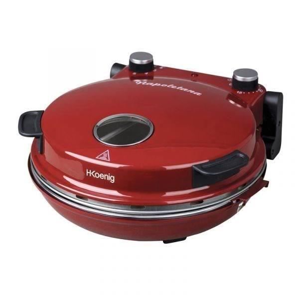 HKoeNIG NAPL350 - Forno per Pizza Napoletana - Fino a 350�C - 32cm - 1200W - Timer - Piano cottura in pietra ceramica