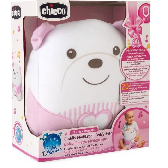 Orsetto di peluche morbido - CHICCO - Rosa - Dalla nascita