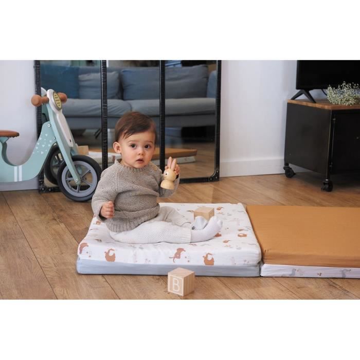 Malin Tineo Little Farmer - multifunzione 3 in 1 e tappeti scalabili - giocate o tappeto di risveglio - 120x120 cm