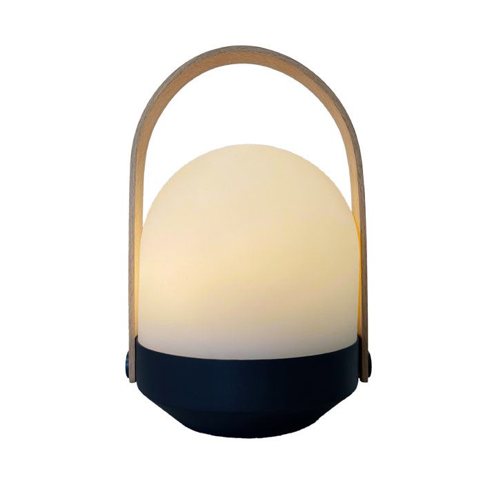 Lampada portatile senza fili LUMISKY AURA - LED bianco caldo dimmerabile - manico in bamb� - ricaricabile - altezza 27 cm