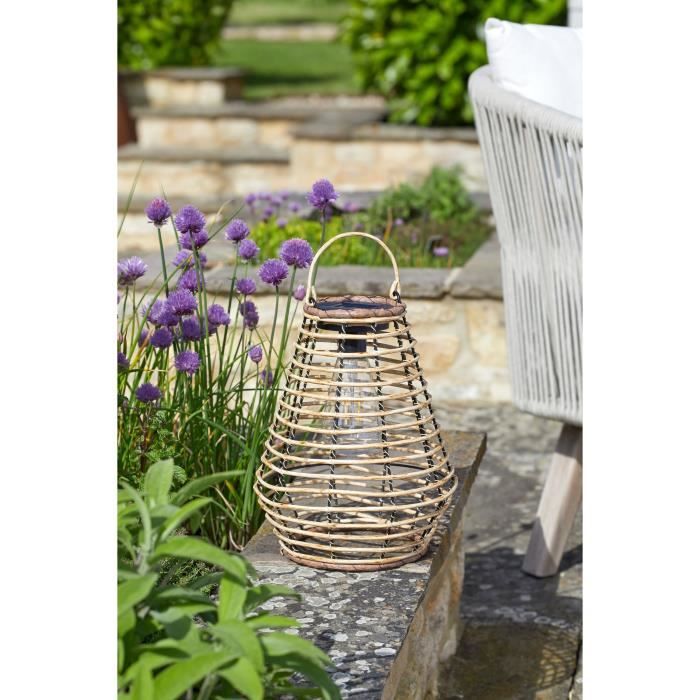 Lanterna solare - SMART GARDEN - Maris - Filamento LED bianco caldo - 5 lumen - Beige naturale - Plastica - 27 x 21 cm