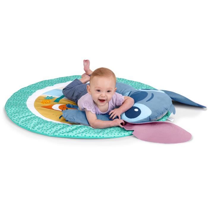 DISNEY BABY - STITCH - Alfombra de juego para beb�, evolutiva, arco con juguetes sensoriales, peluche, espejo, coj�n Stitch, sonajero