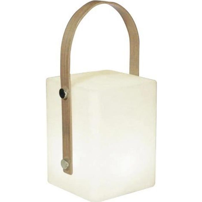 TIKY Lanterna con manico in bamb� senza fili - LED bianco caldo / multicolore dimmerabile - H27cm