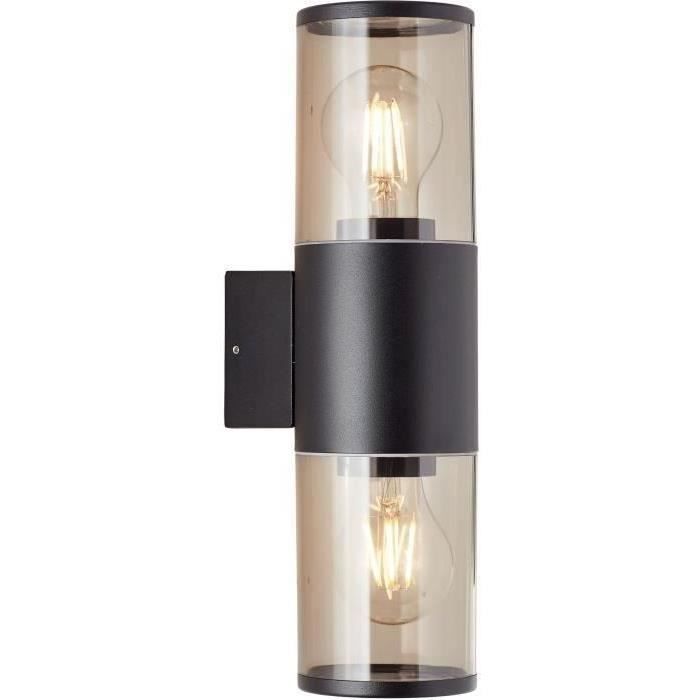 Sergioro Applique per esterni 2L, Depoli Black, 2x27 20W, lampadina non incluso
