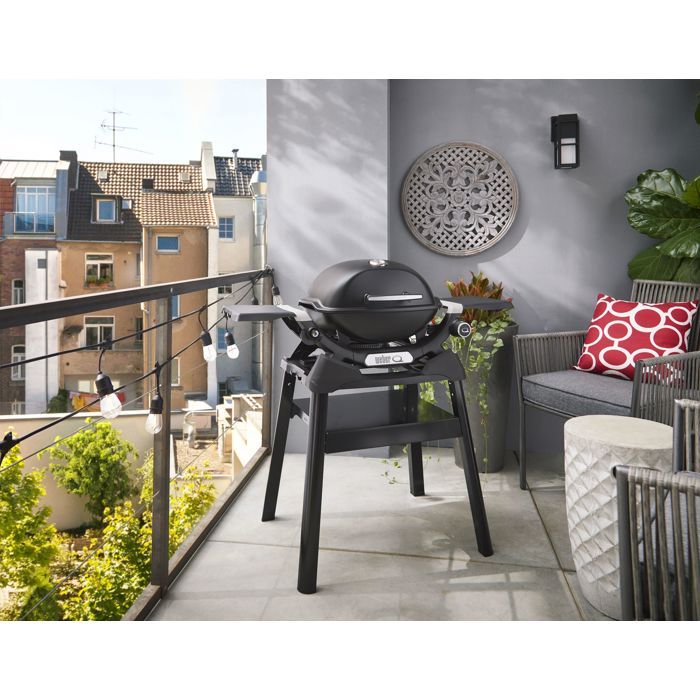 Barbecue a gas Weber Q1200N con supporto - 2,94 kW - 1 bruciatore in acciaio inox - Accensione piezoelettrica - Nero
