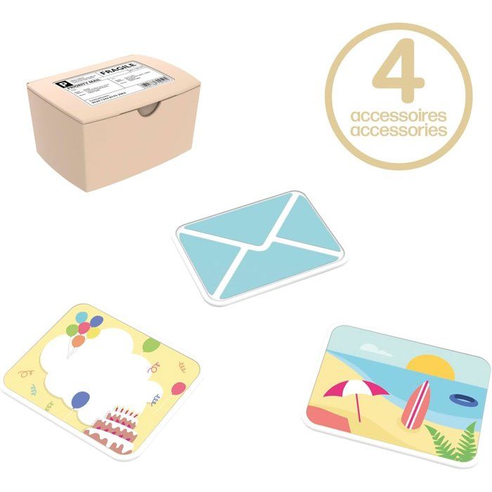Smoby Life - Cassetta postale adattata alle casette Smoby - Prodotto in Francia - Materiale riciclato - 4 accessori - Dai 2 anni in su