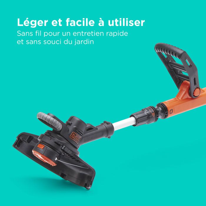 BLACK & DECKER POWERCOMMAND 18V LITHIUM Cordless 30cm - 4Ah cord cutter - 1 battery - 1 reel of 10m 1.6mm wire - 1 charger