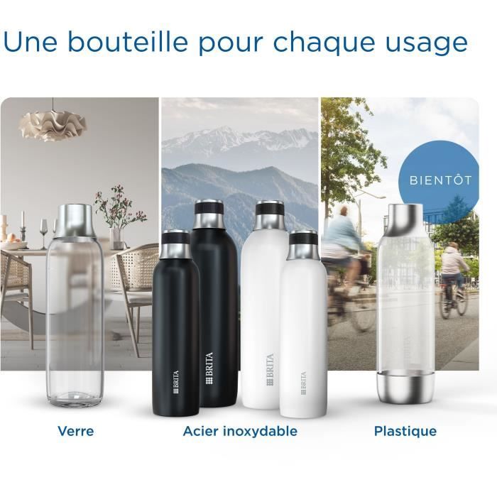 Confezione da 2 bottiglie in vetro BRITA - sodaTRIO - 1L