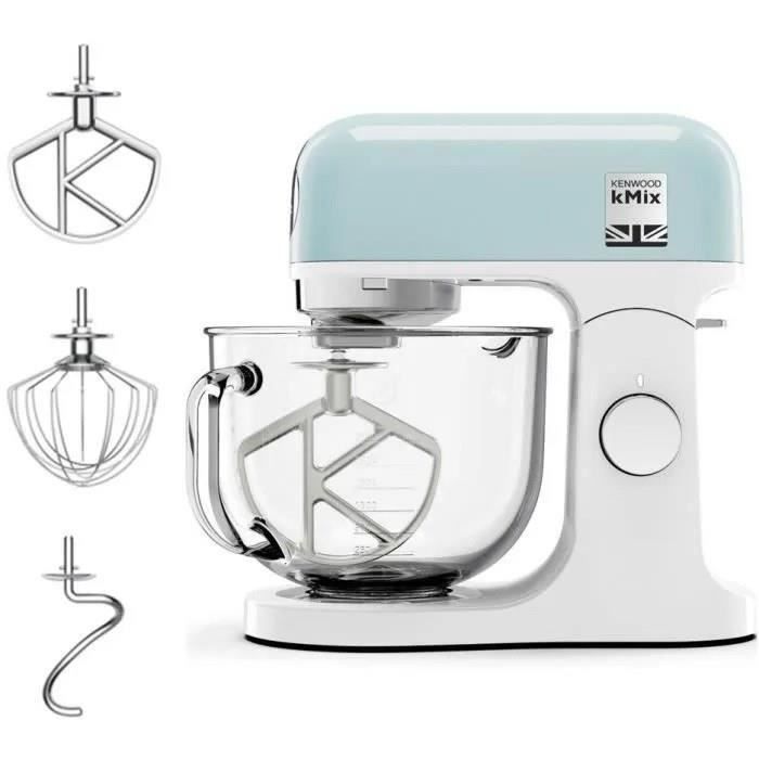 KENWOOD KMX754PB robot pasticceria multifunzione - motore professionale 1000W - 2 uscite per accessori - ciotola in vetro 5L con maniglia