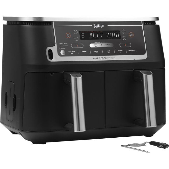 Friggitrice ad aria NINJA AF451EU - Capacit� 9,5 l - Doppia vasca - 6 programmi di cottura - 2470 W