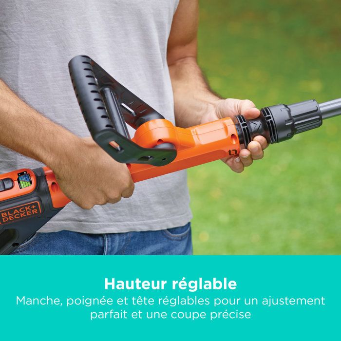 BLACK & DECKER POWERCOMMAND 18V LITHIUM Cordless 30cm - 4Ah cord cutter - 1 battery - 1 reel of 10m 1.6mm wire - 1 charger