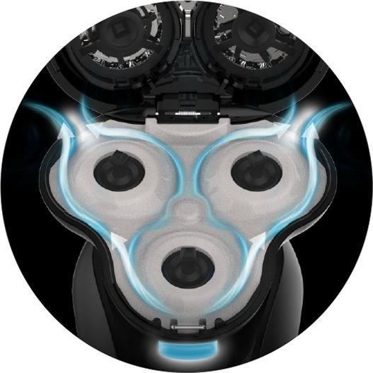 Rasoio rotante - REMINGTON - XR1755 - Sistema ibrido SynX - PivotBall - Lame flessibili - 100% impermeabile - Autonomia 50 min
