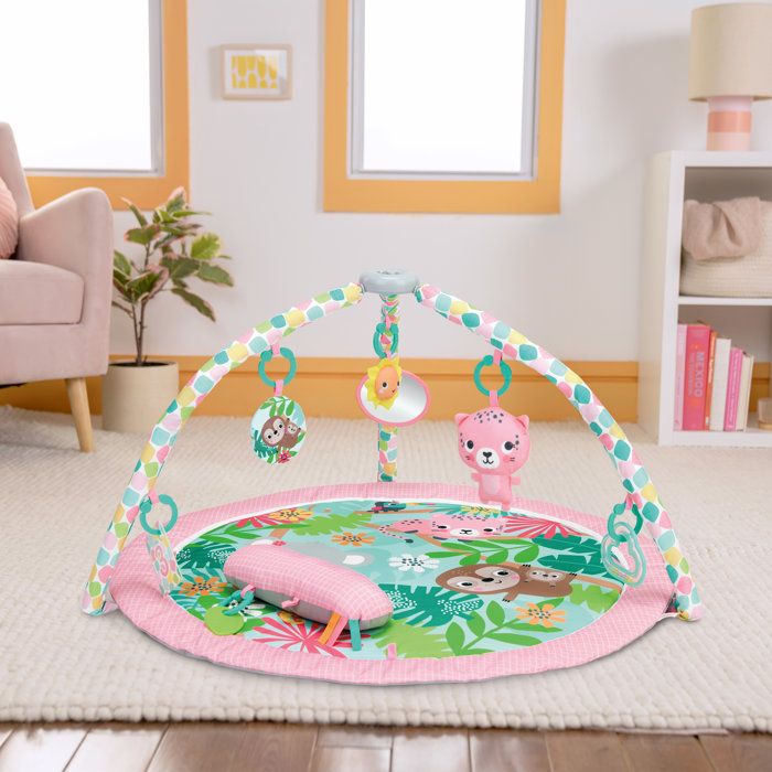 BRIGHT STARTS - Tappetino da gioco pieghevole POP 'N Wiggle Rosy Rainforest
