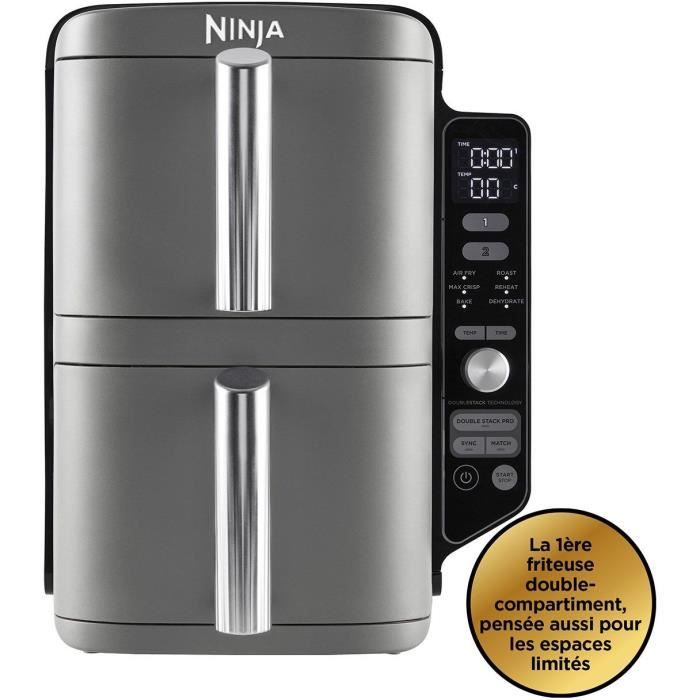 Friggitrice senza olio NINJA Foodi - Double Stack SL400EU - 9,5 L - 2 cassetti cottura indipendenti - 6 modalit� di cottura - 2470W