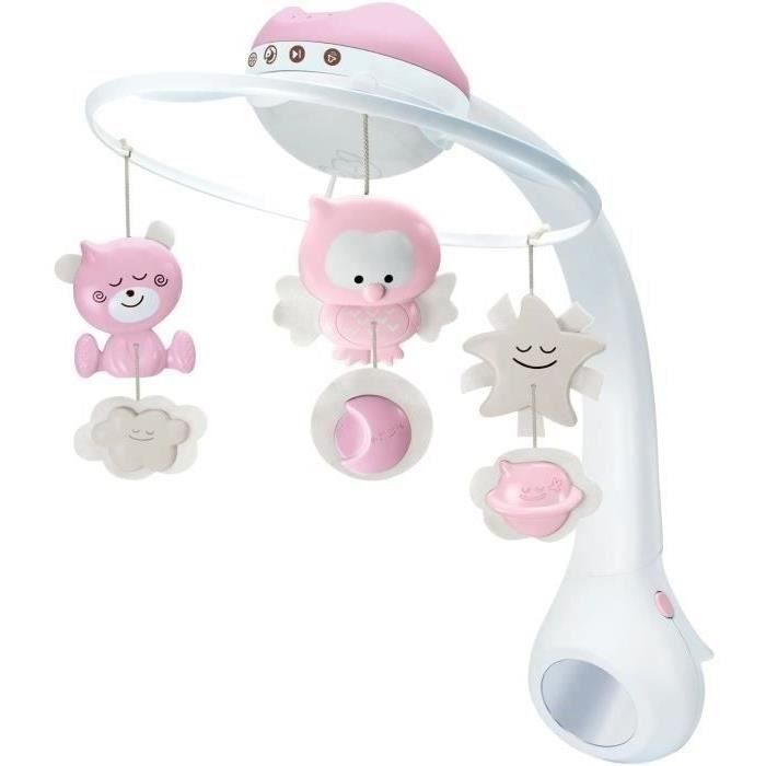 Giostrina musicale e proiettore - INFANTINO - Sweet Night 3 in 1 - Rosa