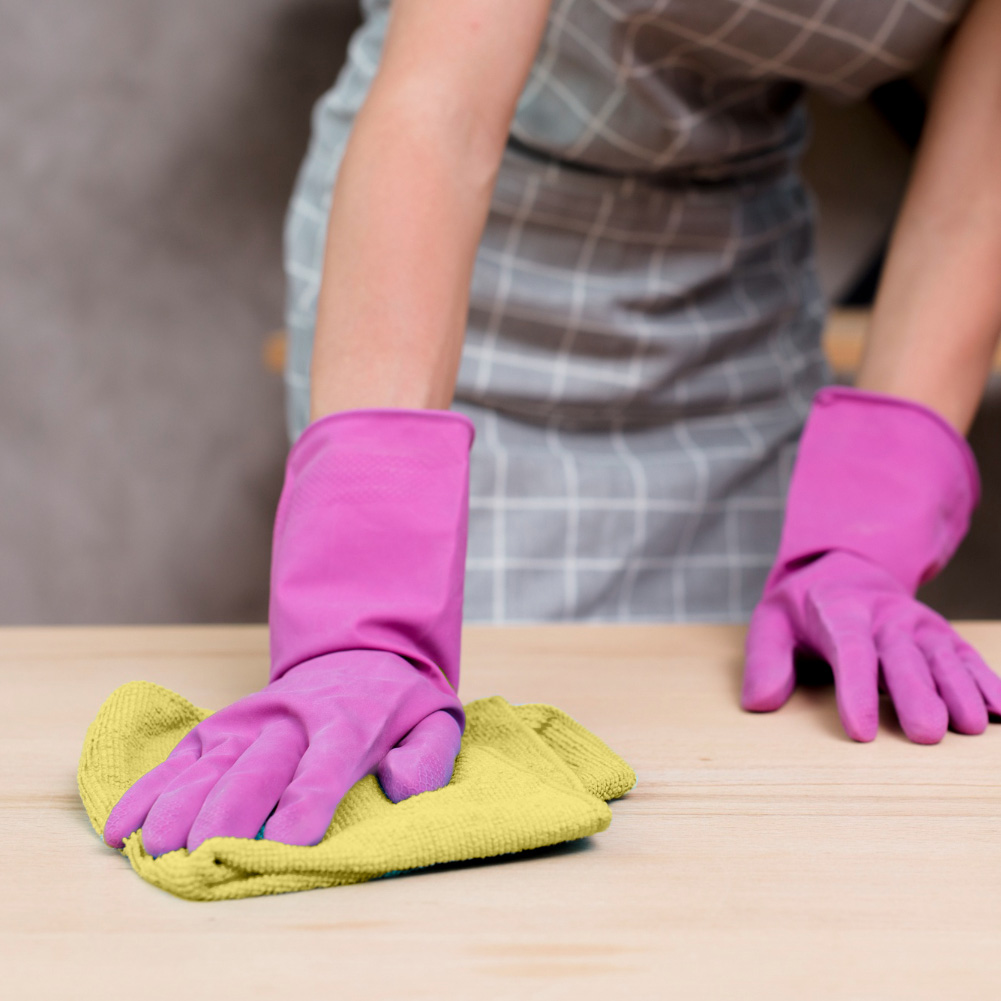 Angee yellow multi-purpose abrasive corner cloth