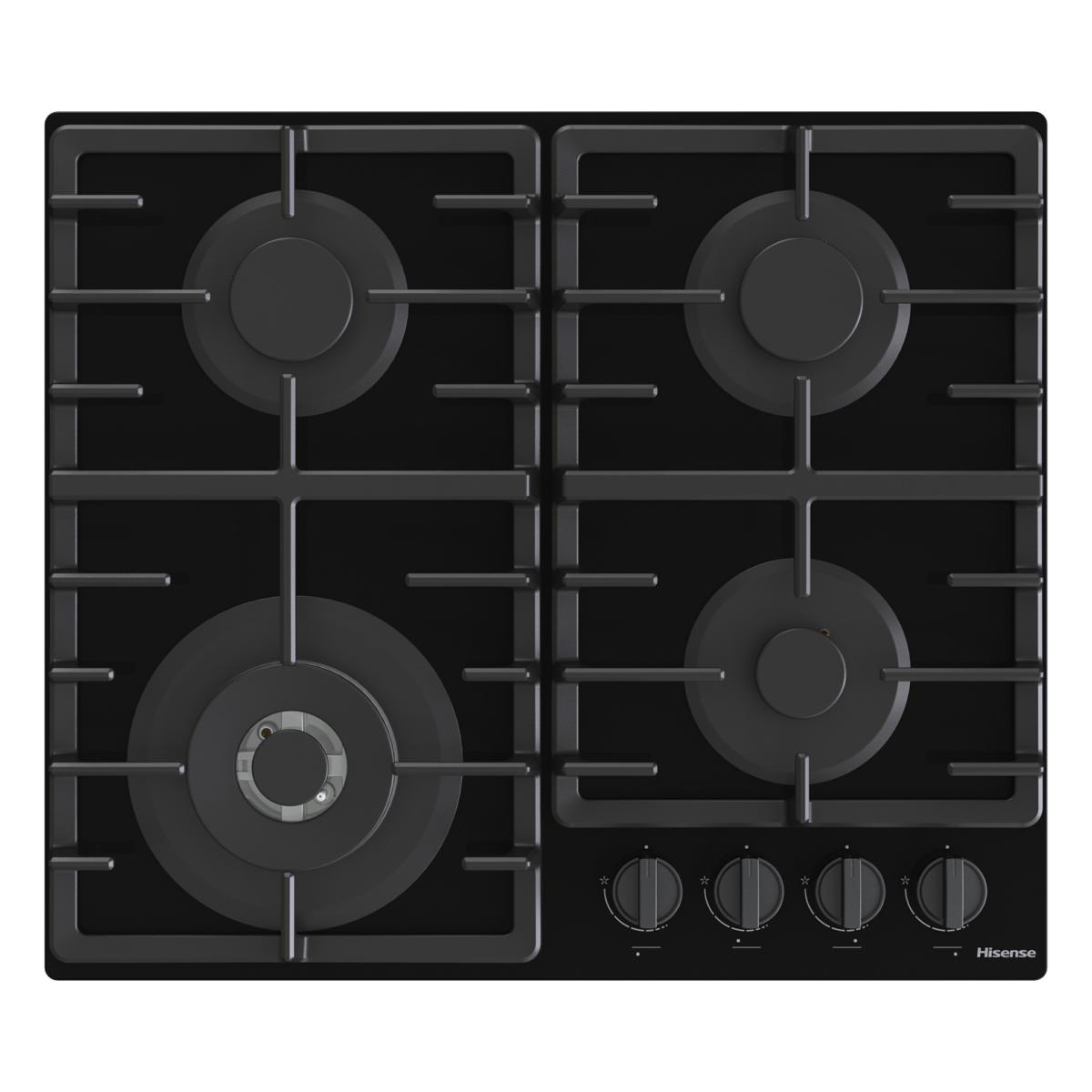 HISENSE BUILT-IN GAS COOKTOP 4 ZONES 60CM BLACK GG663BHF