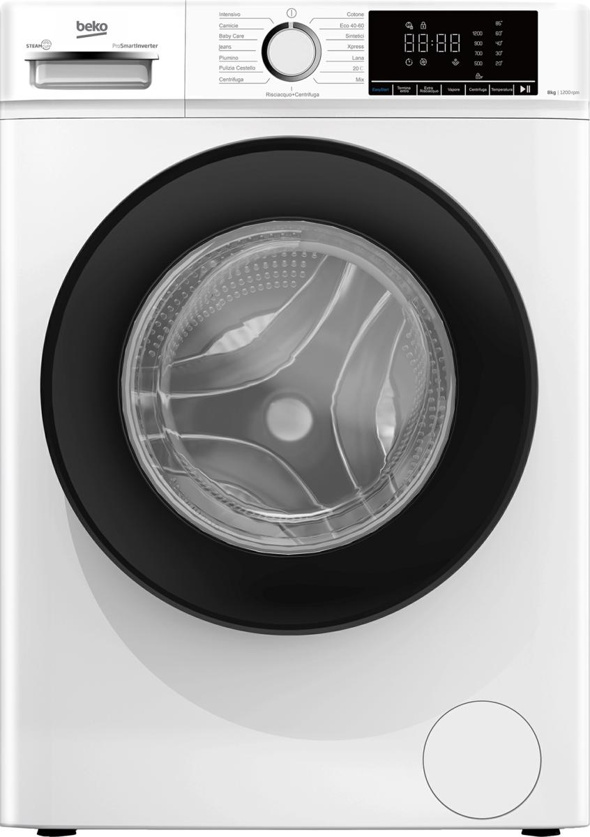 BEKO WASHING MACHINE 8KG STEAM INVERTER 1200 RPM BMX8126DB