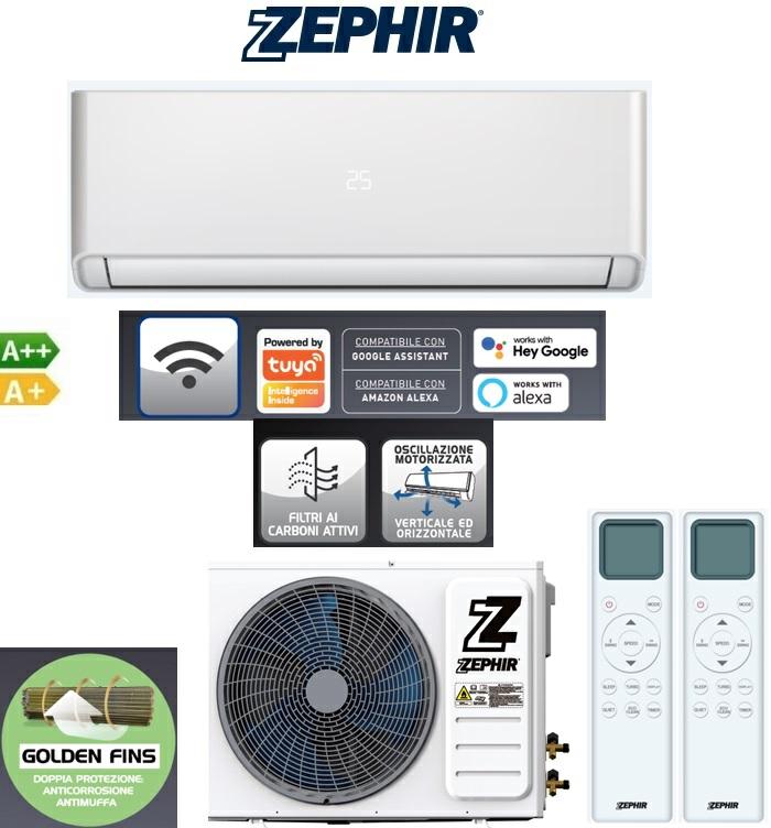 ZEPHIR 9000BTU AIR CONDITIONER A++/A+ WIFI R32 2TELECOM. ZMS9000