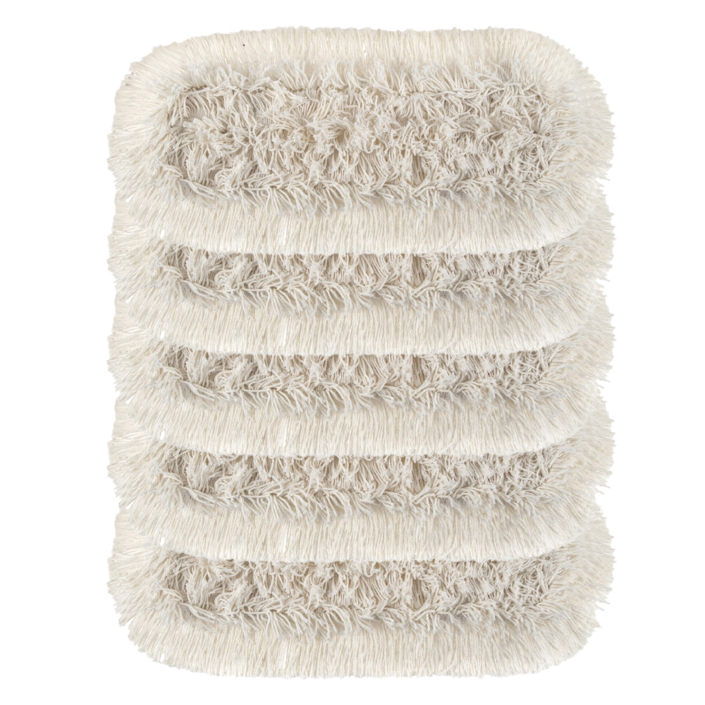 Box of 5 cotton fringes, 60 cm.