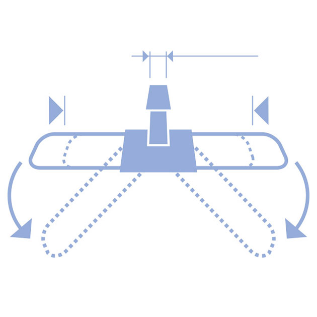 Articulated frame, 40 cm plastic joint.