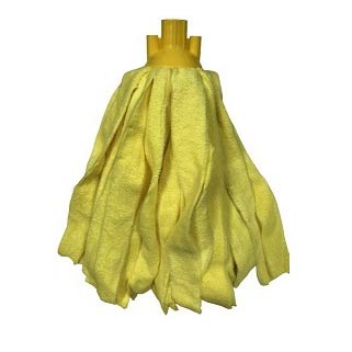 Yellow Microfiber Strip Mop with Screw Attachment, 200 g