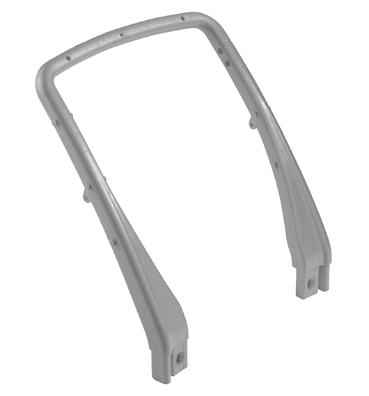 Gray plastic U-handle for Nick cleaning trolley 15 L and 25 L